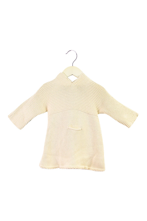 A White Sweater Dresses from Bonpoint in size 3-6M for girl. (Front View)