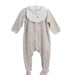 A Grey Onesies from Petit Bateau in size 6-12M for boy. (Front View)