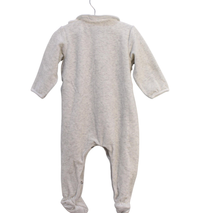 A Grey Onesies from Petit Bateau in size 6-12M for boy. (Back View)