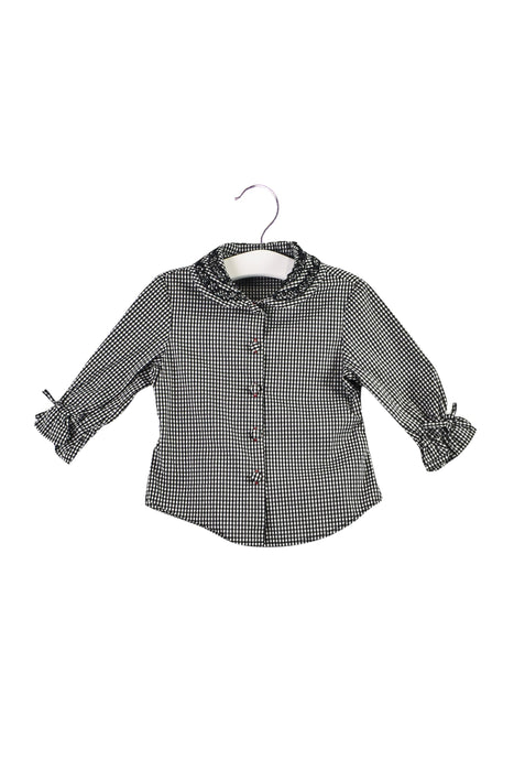 A Black Long Sleeve Tops from Nicholas & Bears in size 6-12M for girl. (Front View)