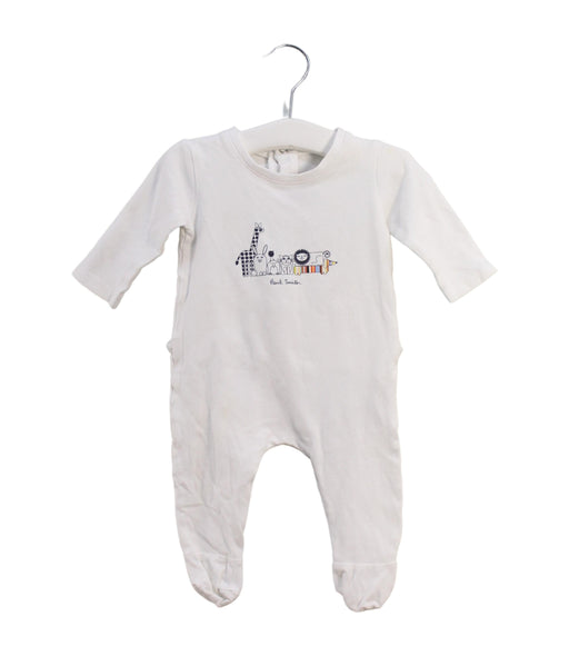 A White Long Sleeve Jumpsuits from Paul Smith in size 0-3M for boy. (Front View)