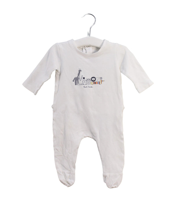 A White Long Sleeve Jumpsuits from Paul Smith in size 0-3M for boy. (Front View)