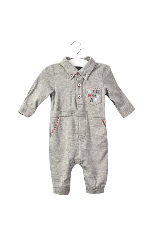A Grey Long Sleeve Jumpsuits from Nicholas & Bears in size 3-6M for boy. (Front View)
