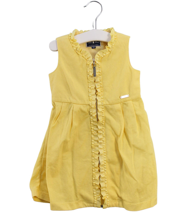 A Yellow Sleeveless Dresses from Nicholas & Bears in size 6-12M for girl. (Front View)