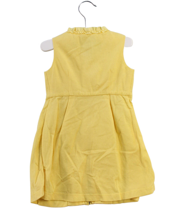 A Yellow Sleeveless Dresses from Nicholas & Bears in size 6-12M for girl. (Back View)