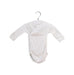 A White Long Sleeve Bodysuits from Bonpoint in size 0-3M for neutral. (Front View)