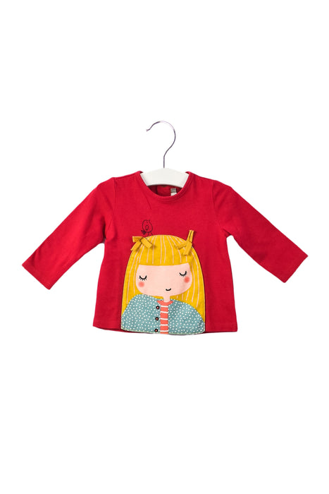 A Pink Long Sleeve Tops from Catimini in size 3-6M for girl. (Front View)