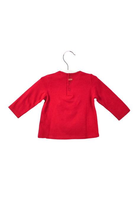 A Pink Long Sleeve Tops from Catimini in size 3-6M for girl. (Back View)