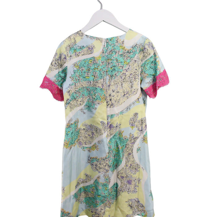 A Multicolour Short Sleeve Dresses from Emilio Pucci in size 10Y for girl. (Back View)
