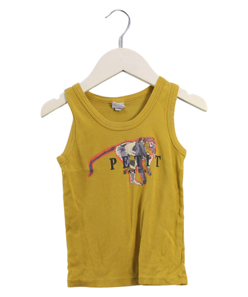 A Yellow Sleeveless Tops from Petit Bateau in size 3T for boy. (Front View)