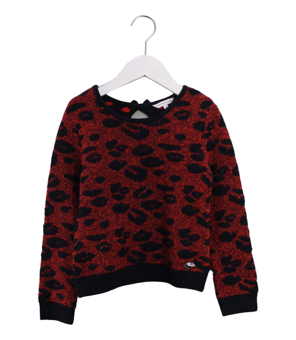 A Red Knit Sweaters from Little Marc Jacobs in size 6T for girl. (Front View)
