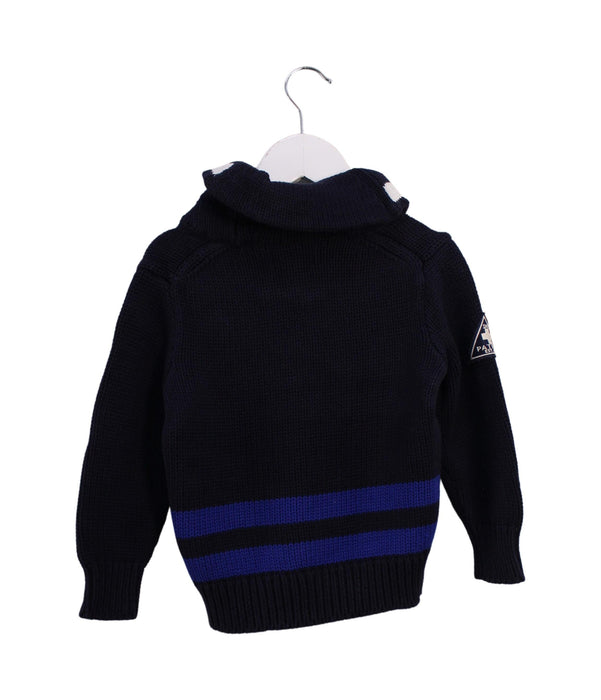 A Navy Knit Sweaters from Polo Ralph Lauren in size 3T for boy. (Back View)