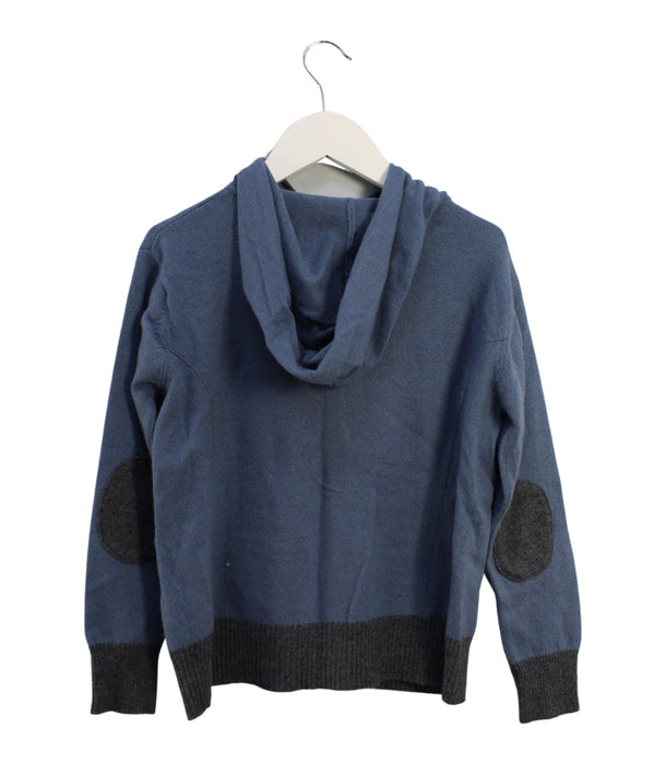 A Blue Zippered Sweatshirts from Juliet & the Band in size 12Y for boy. (Back View)