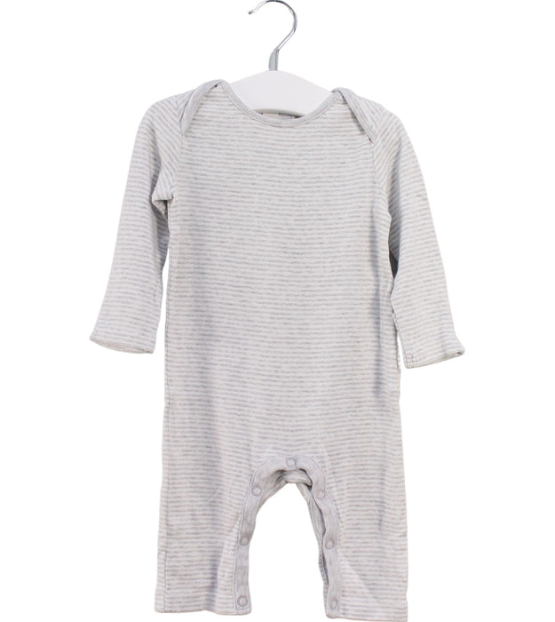 A Grey Long Sleeve Jumpsuits from The Little White Company in size 3-6M for neutral. (Front View)