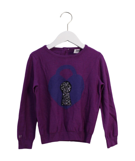 A Purple Knit Sweaters from Rykiel Enfant in size 6T for girl. (Front View)