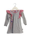 A Grey Long Sleeve Dresses from and the little dog laughed in size 2T for girl. (Front View)