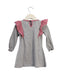A Grey Long Sleeve Dresses from and the little dog laughed in size 2T for girl. (Back View)