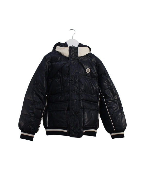 A Black Puffer/Quilted Jackets from Armani in size 8Y for boy. (Front View)