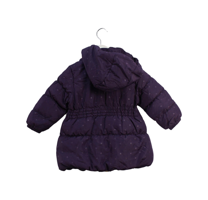 A Purple Puffer/Quilted Jackets from Chickeeduck in size 18-24M for girl. (Back View)