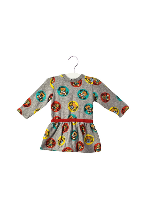 A Grey Sweater Dresses from Moschino in size 6-12M for girl. (Front View)