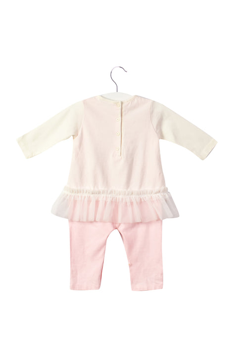 A Pink Long Sleeve Jumpsuits from Fendi in size 3-6M for girl. (Back View)