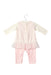 A Pink Long Sleeve Jumpsuits from Fendi in size 3-6M for girl. (Back View)
