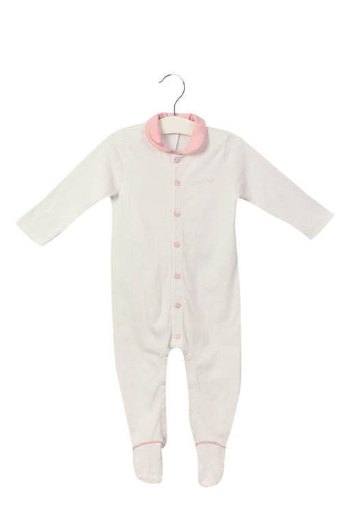 A White Long Sleeve Jumpsuits from Armani in size 6-12M for girl. (Front View)
