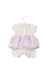 A White Short Sleeve Rompers from Chickeeduck in size 0-3M for girl. (Back View)
