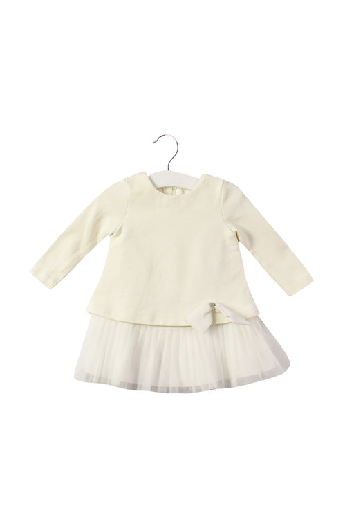 A White Long Sleeve Dresses from Nanan in size 3-6M for girl. (Front View)