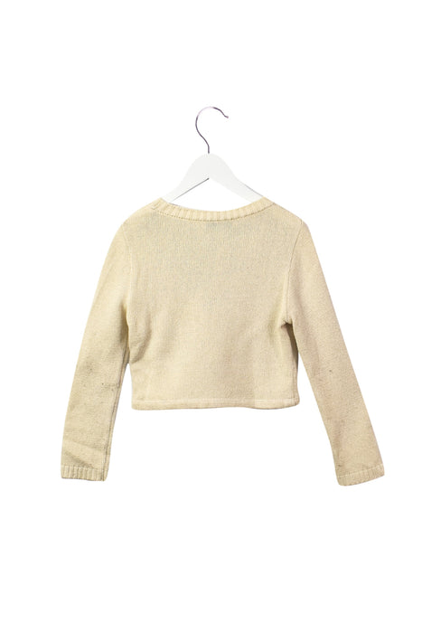 A White Knit Sweaters from Simonetta in size 4T for girl. (Back View)