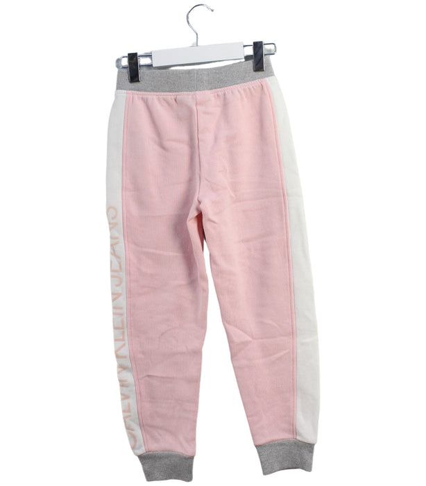 A Pink Sweatpants from Calvin Klein in size 6T for girl. (Back View)
