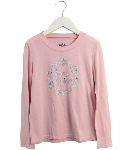 A Pink Long Sleeve Tops from Juicy Couture in size 6T for girl. (Front View)