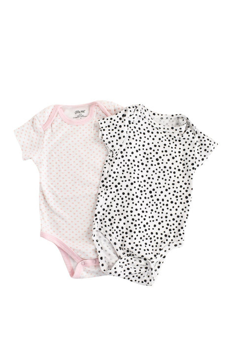 A  Short Sleeve Bodysuits from Little Me in size 3-6M for girl. (Front View)