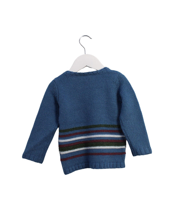 A Blue Knit Sweaters from Bonton in size 2T for boy. (Back View)