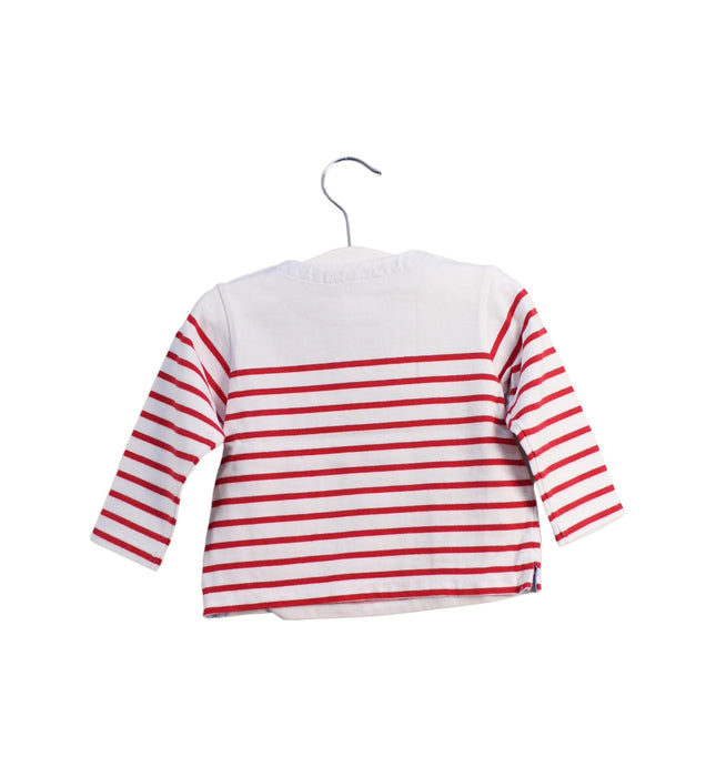 A Red Long Sleeve Tops from Jacadi in size 6-12M for boy. (Back View)