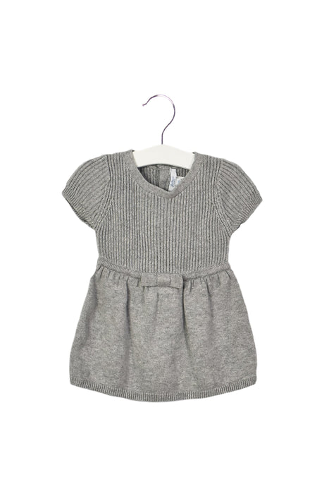 A Grey Sweater Dresses from Jacadi in size 3-6M for girl. (Front View)