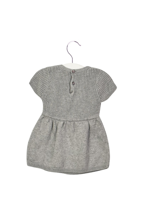 A Grey Sweater Dresses from Jacadi in size 3-6M for girl. (Back View)
