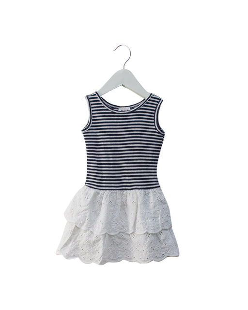A Navy Sleeveless Dresses from Seed in size 3T for girl. (Front View)