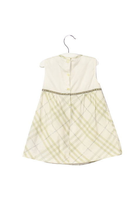 A White Sleeveless Dresses from Burberry in size 6-12M for girl. (Back View)