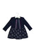 A Navy Long Sleeve Dresses from Catimini in size 12-18M for girl. (Front View)