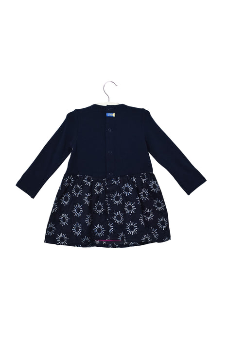 A Navy Long Sleeve Dresses from Catimini in size 12-18M for girl. (Back View)