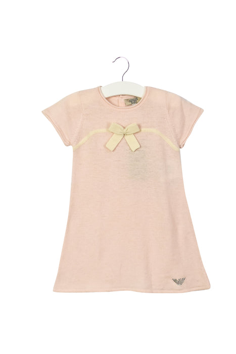 A Pink Short Sleeve Dresses from Armani in size 12-18M for girl. (Front View)