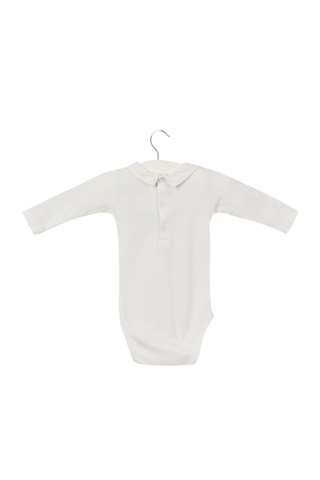 A White Long Sleeve Bodysuits from Jacadi in size 0-3M for girl. (Back View)