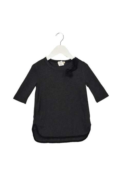 A Black Long Sleeve Tops from Crewcuts in size 2T for girl. (Front View)