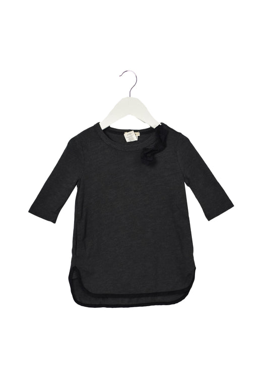 A Black Long Sleeve Tops from Crewcuts in size 2T for girl. (Front View)