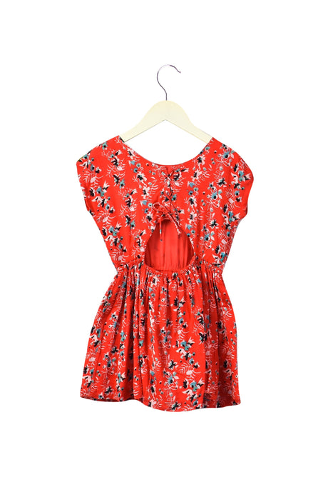A Red Short Sleeve Dresses from Simple Kids in size 12Y for girl. (Back View)