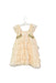 A Beige Short Sleeve Dresses from ZAZBaby in size 6-12M for girl. (Back View)