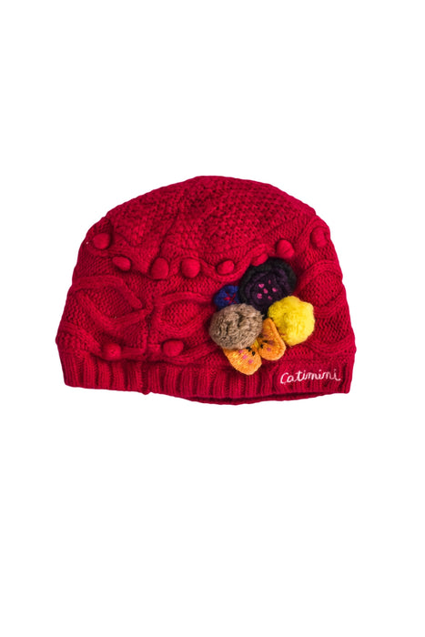 A Pink Hats Beanies & Caps from Catimini in size 6-12M for girl. (Front View)