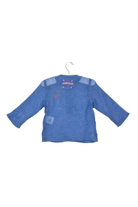 A Blue Long Sleeve Tops from Bonheur du Jour in size 3-6M for girl. (Back View)