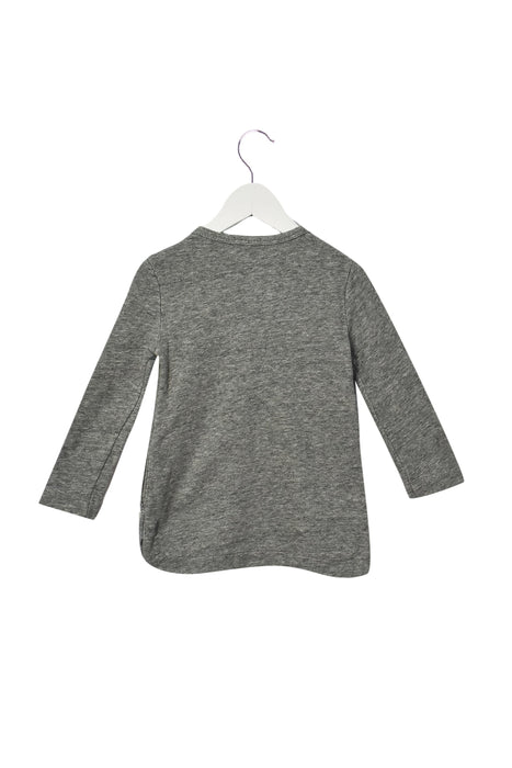 A Grey Long Sleeve Tops from Crewcuts in size 2T for girl. (Back View)